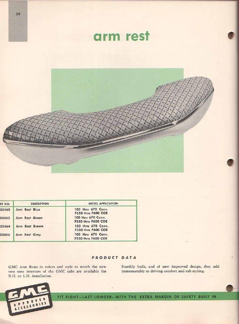 1956 GMC Accesories Brochure Page 16